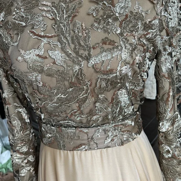 chinese dress ladies Iridescent Long Sleeves Plus Size Mermaid Prom Dress